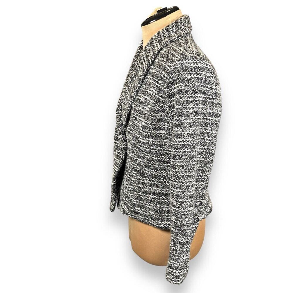 Pendleton Boucle Blazer Jacket Womens Size 8P Wool Blend Black White Gray Petite - Picture 3 of 11